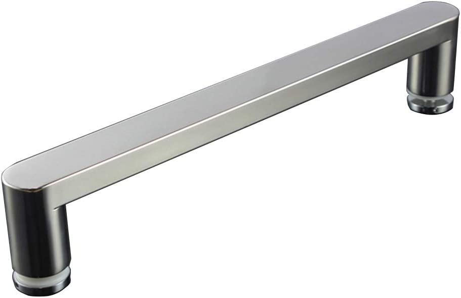 MIQXUAN Chrome Stainless Steel Shower Door Handle - Smooth Push Pull Hardware for Bathroom & Kitchen Glass Doors | Durable & Rustproof Bathroom Accessories for Modern Homes