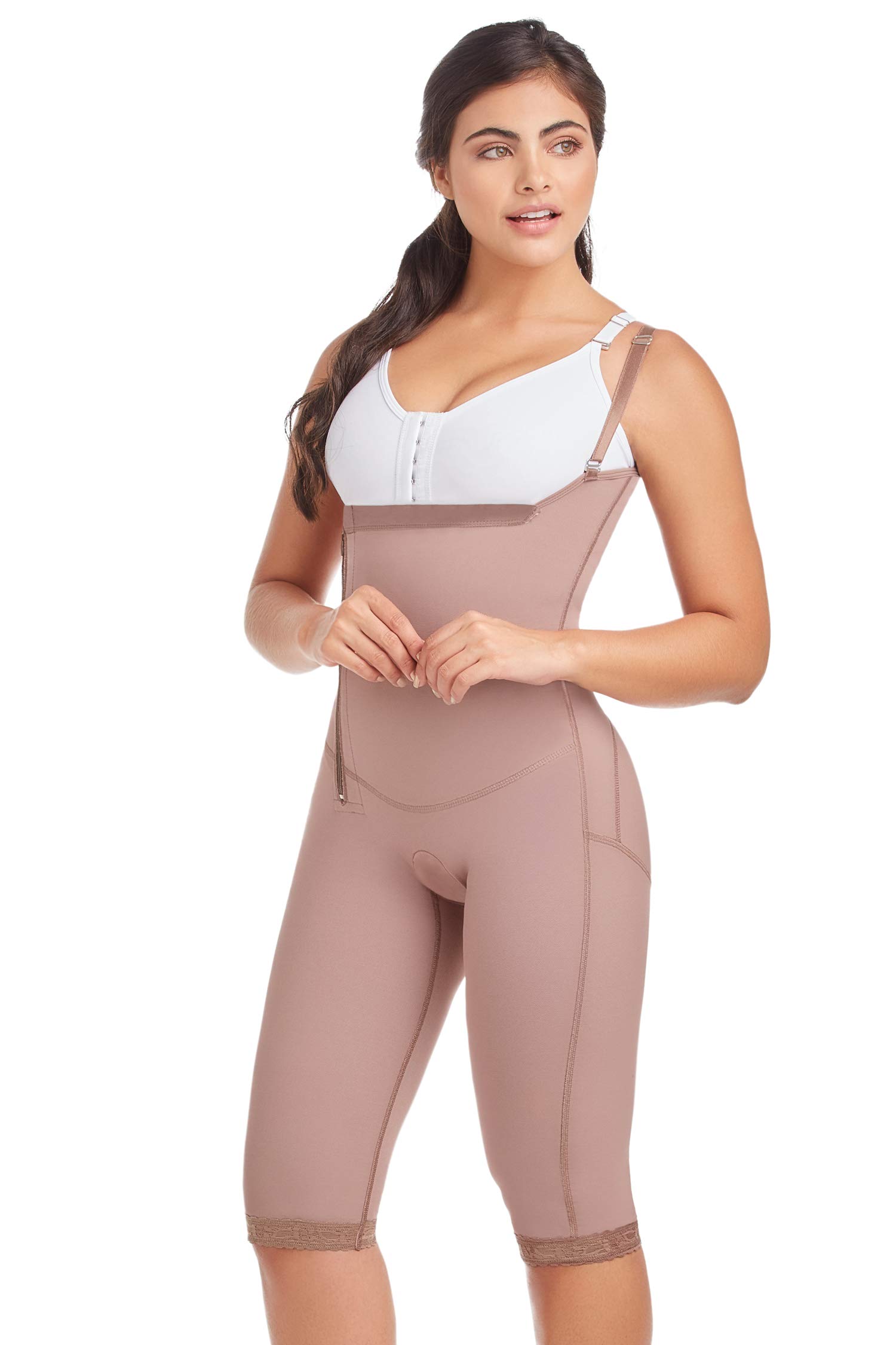 Fajas D'Prada Open Bust Tummy Control Body Shaper with Zipper - Butt Lifter Shapewear for Women | Perfect for Postpartum, Weight Loss & Special Occasions