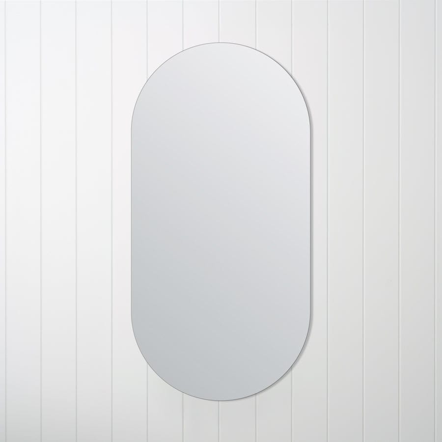 Frameless Oval Wall Mirror - Modern Home Decor for Bathroom, Bedroom & Entryway | Perfect for Vanity, Dressing Room & Hallway