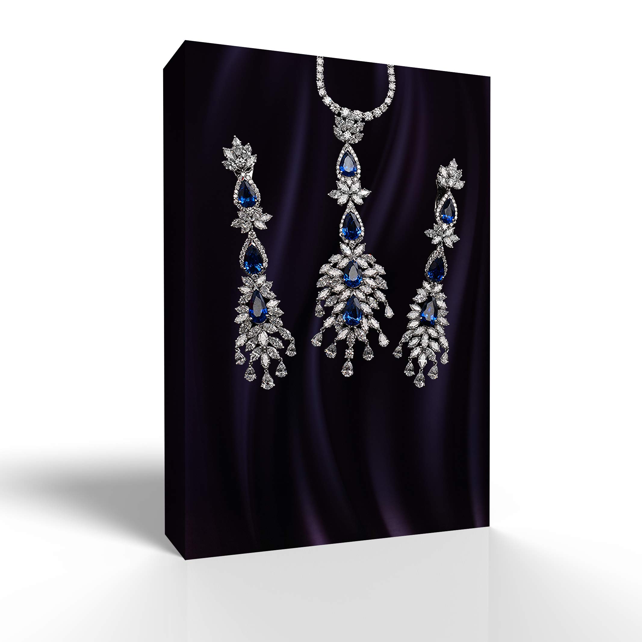 Elegant Jewelry Giclee Canvas Wall Art - 16x24 Inches, Premium Bedroom & Living Room Home Decoration, Perfect for Housewarming Gifts & Interior Design