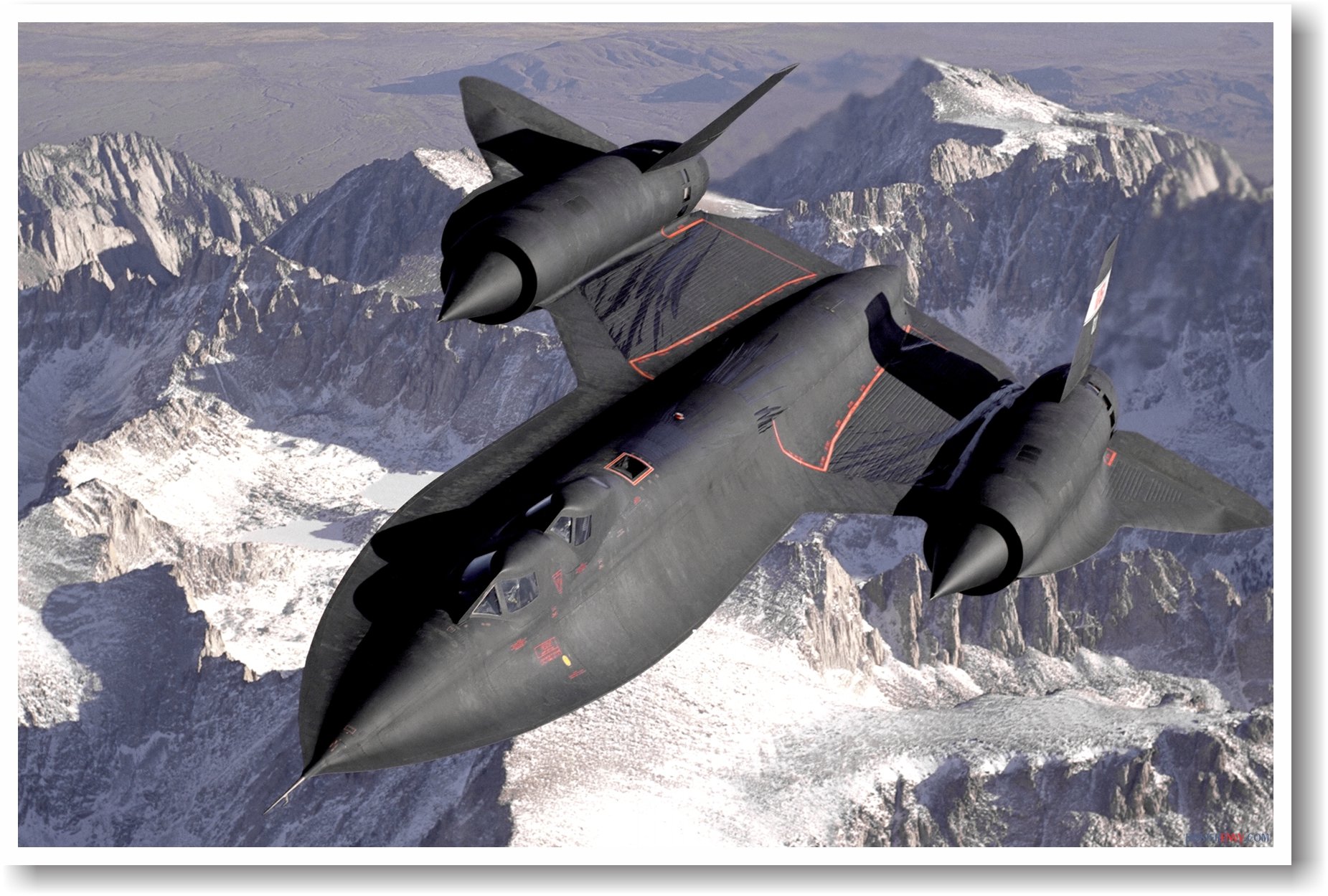 SR-71 Blackbird Military Poster - Vintage US Air Force Aviation Art Print - Perfect for Home, Office & Man Cave Decor