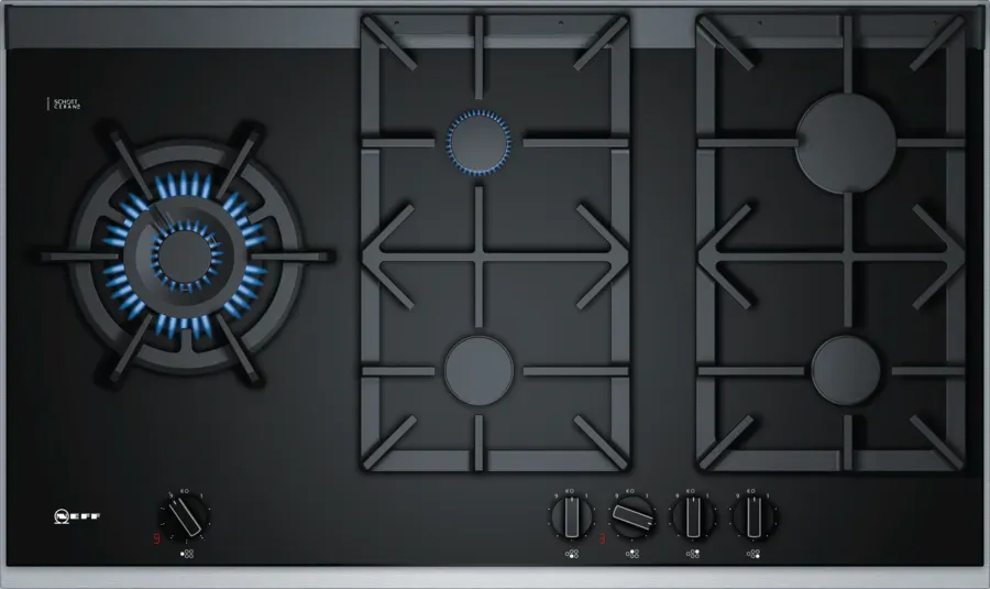 Neff 90cm Gas Cooktop with FlameSelect Technology - N90 T29TA79N0A | Premium Stainless Steel Gas Hob for Modern Kitchens | Perfect for Home Chefs & Cooking Enthusiasts