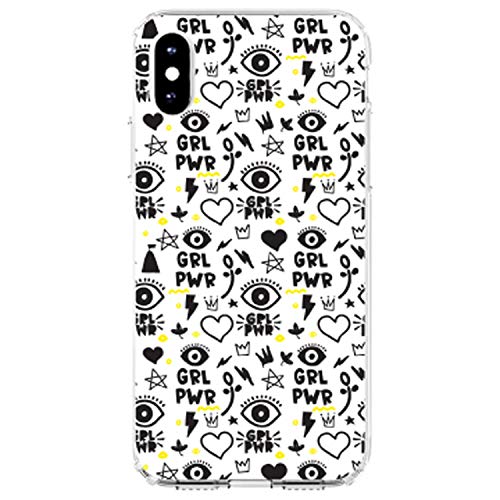 Girl Power - GRL PWR - Yellow Black On Clear Case