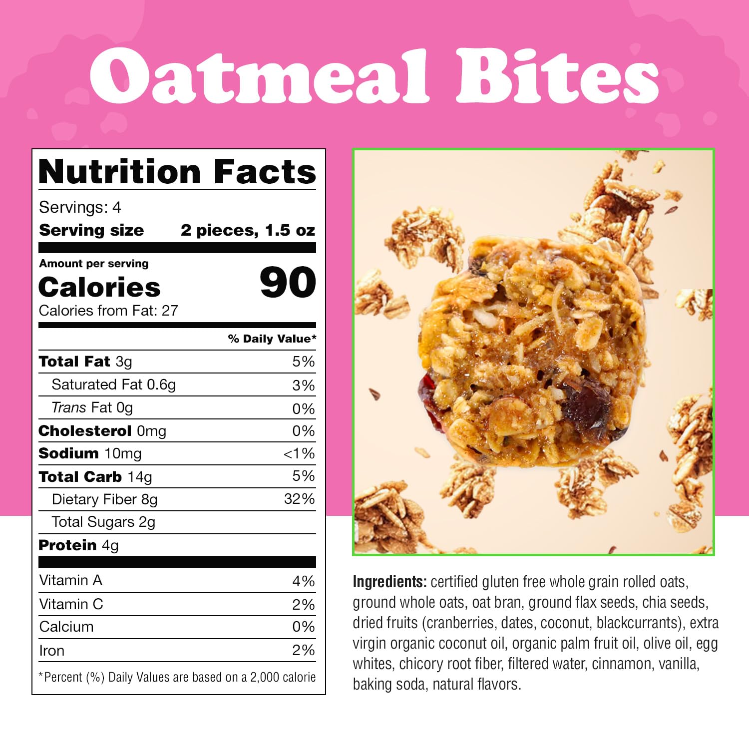 Alyssa's Gluten Free Oatmeal Cookies - 4 Pack | Vegan & Dairy Free Snacks | Perfect for Breakfast, School Lunch & Healthy On-the-Go Treats