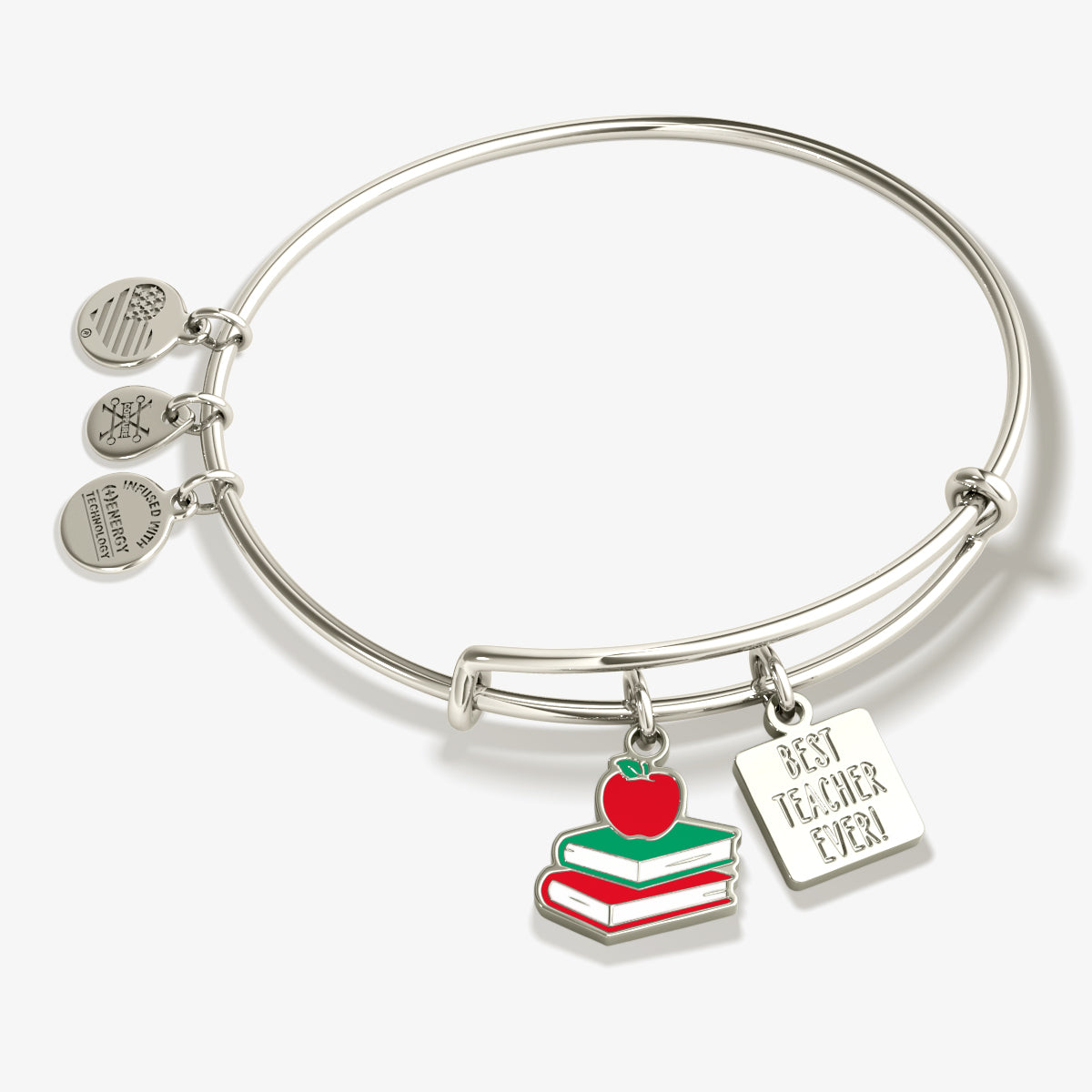 Best Teacher Ever Charm Bangle Bracelet - Thoughtful Gift for Educators, Appreciation Jewelry for Women - Perfect for Teacher Appreciation Week, Retirement Gifts, and Thank You Presents