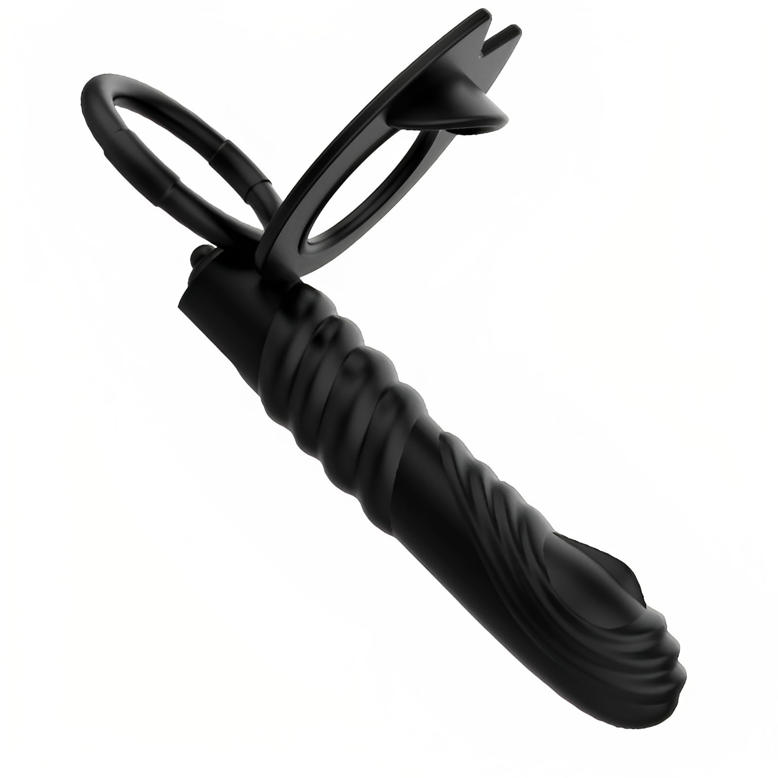 **10-Speed Vibrating Anal Plug for Men & Women - Prostate Massager with Cock Ring - Black Adult Sex Toy for Couples & Solo Play - Enhance Intimacy & Pleasure**