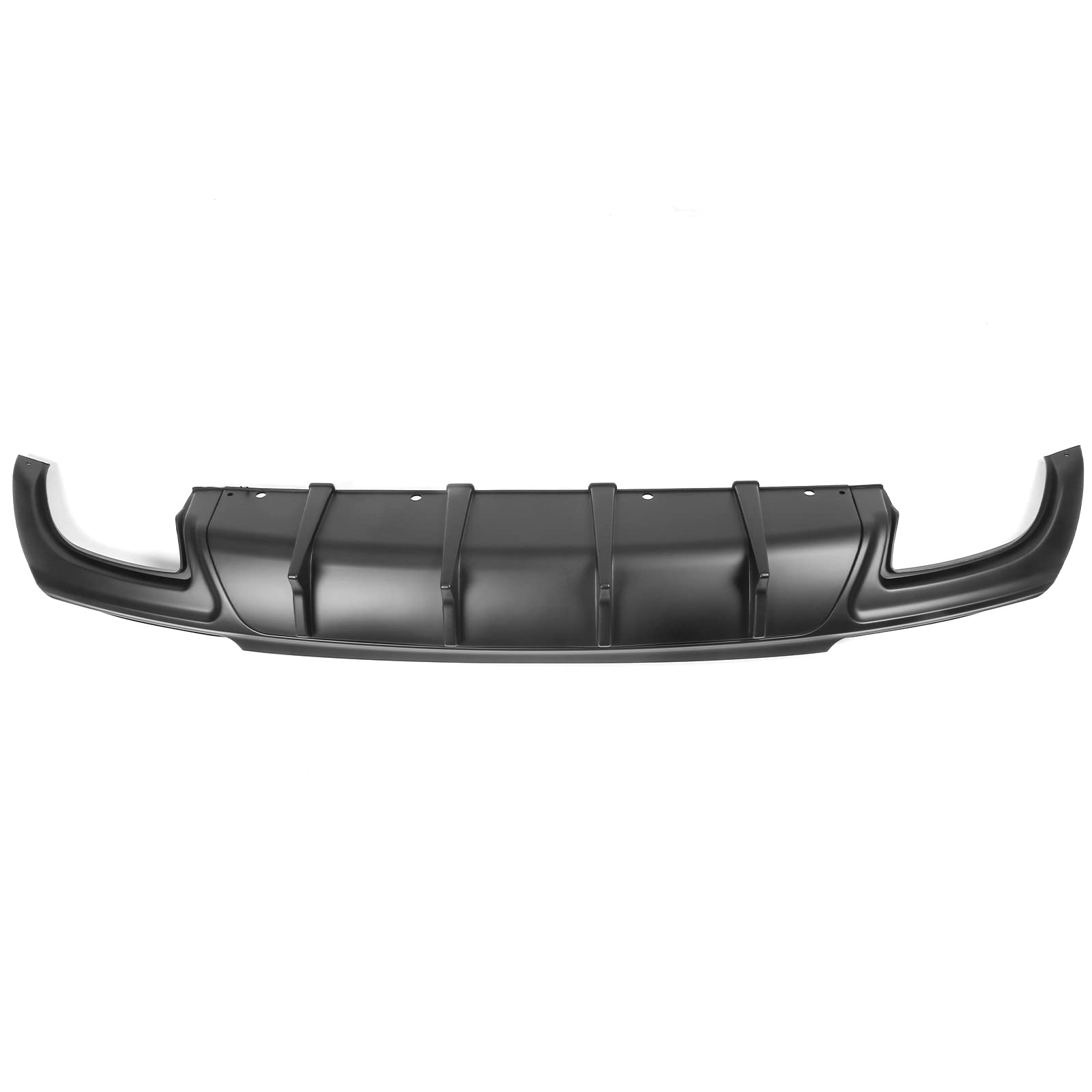 FREEMOTOR802 Rear Diffuser Compatible with 2015-2023 Chrysler 300 - IKON V2 Style Matte Black PP Bumper Lip Valance Diffuser & Shark Fin Splitter (2-Piece Set) | Upgrade Your Car's Rear Styling & Aerodynamics