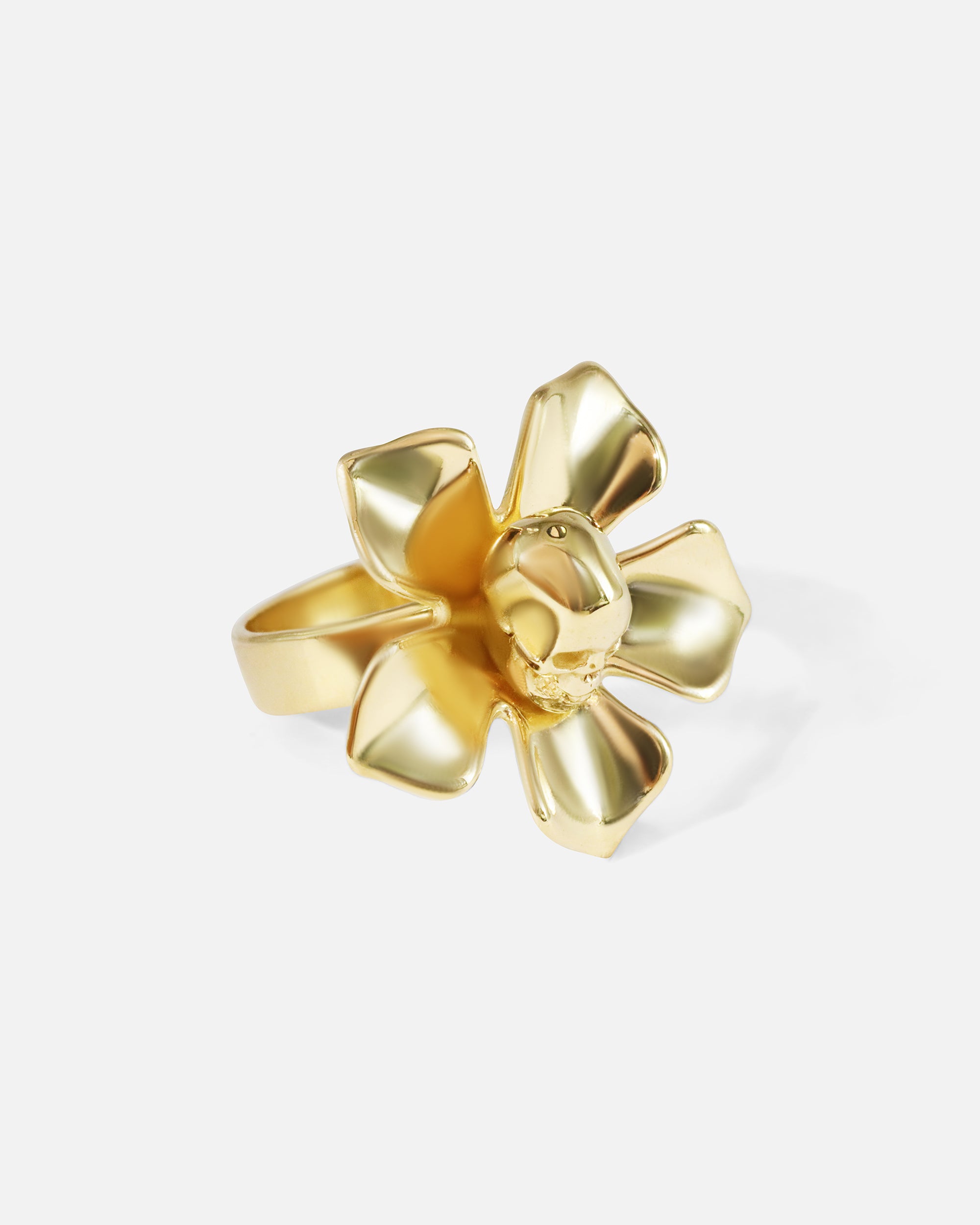 Fleur D'Enfer Large Statement Ring - Elegant Floral Design Silver Jewelry for Women | Perfect for Weddings, Parties & Special Occasions