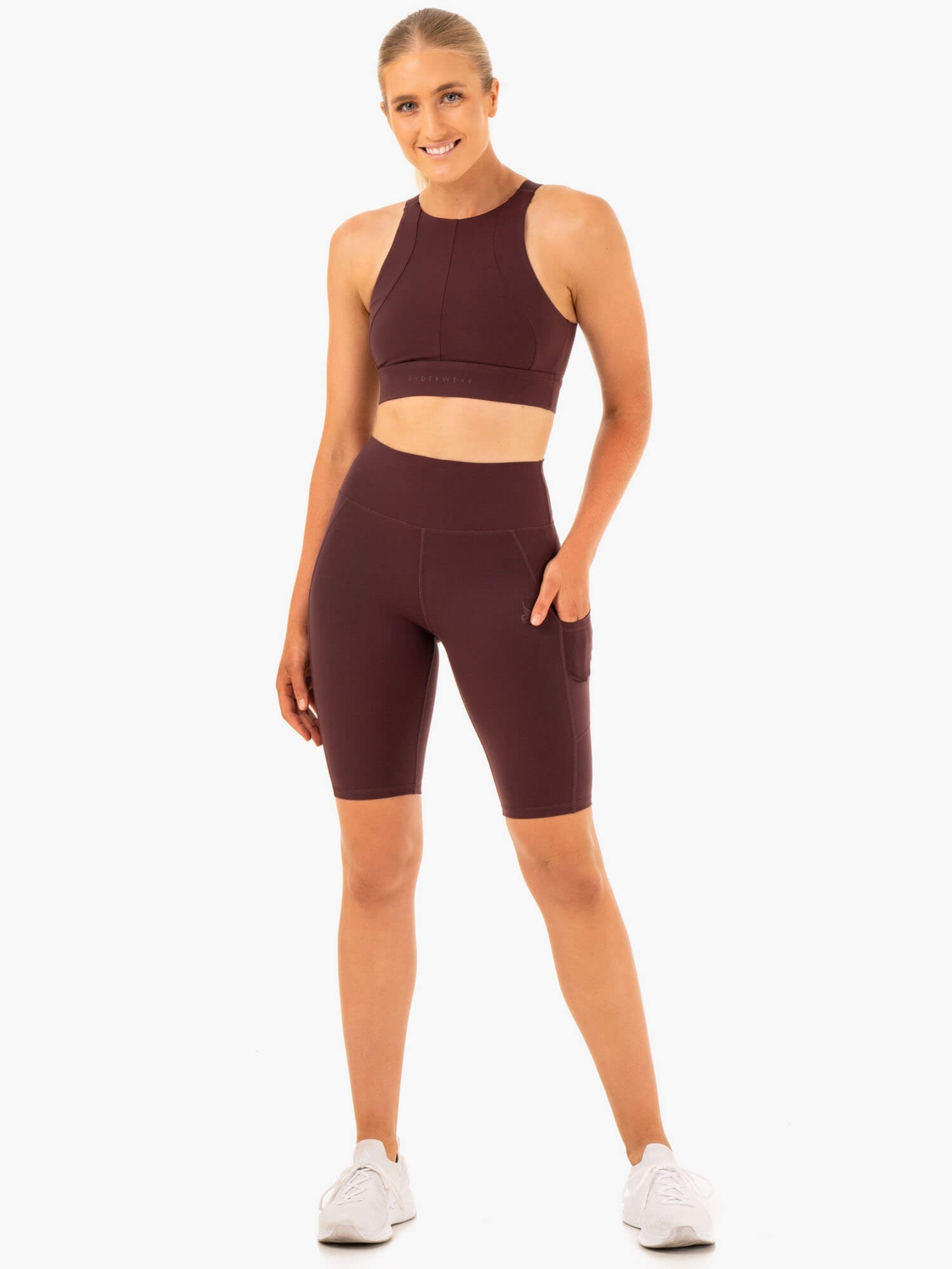 High Impact Sports Bra for Women - Adjustable Support & Comfort - Chocolate Brown - Perfect for Running, Gym & High-Intensity Workouts