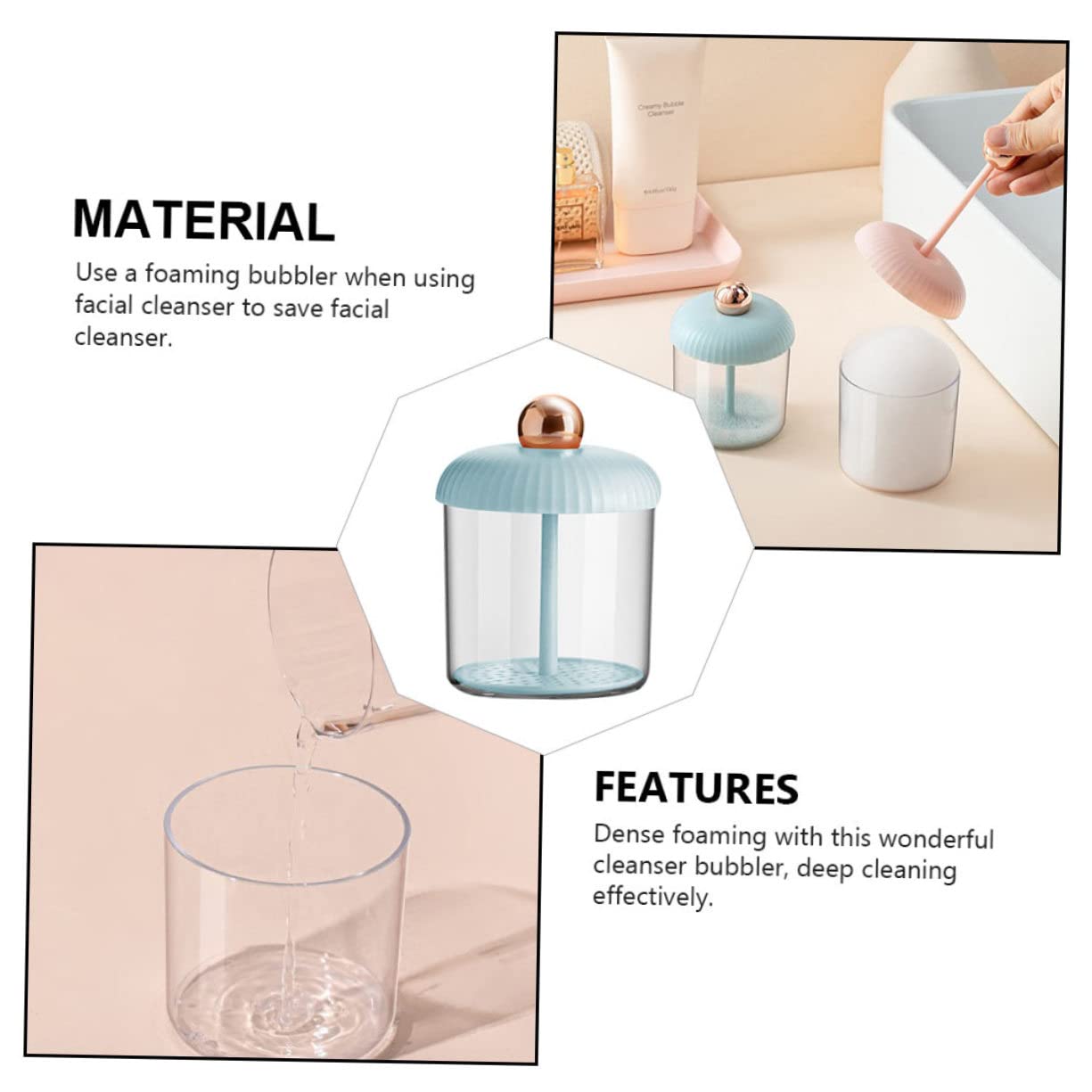 Minkissy 3-Piece Facial Bubble Cleansing Machine Set - Gentle Bubble Maker for Deep Pore Cleaning & Skin Exfoliation | Perfect for Spa, Home Facial & Skincare Routine