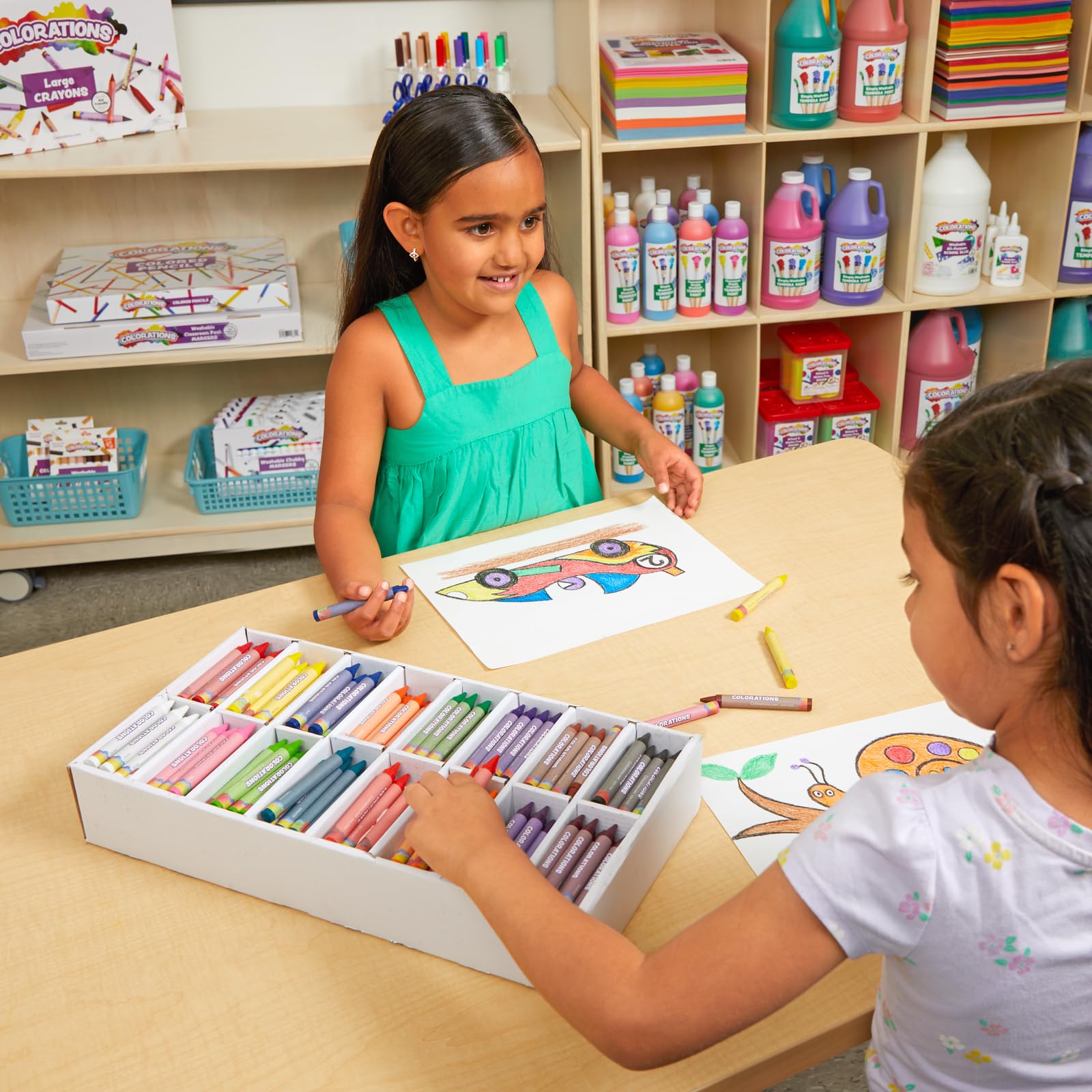 **Colorations® Large Crayon Classpack - 400 Count, 16 Vibrant Colors (25 Each) - Jumbo Non-Toxic Crayons for Kids - Easy to Hold & Smooth Glide - Perfect for Classrooms, Homeschooling & Art Projects**