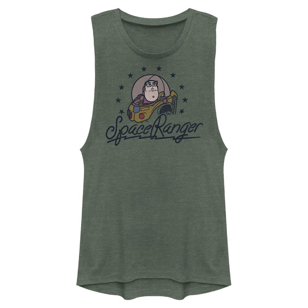 Disney Toy Story Ranger Stars Women's Muscle Tank Top - Cute Graphic Sleeveless Shirt for Summer, Workout & Casual Wear