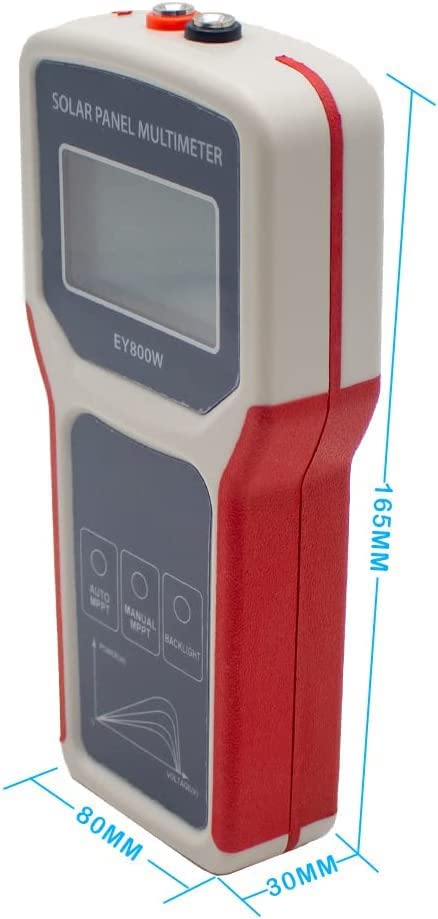 Upgrade EY800W Solar Panel Tester - Photovoltaic Multimeter with Ultra Clear LCD Display | Smart MPPT Open Circuit Voltage Troubleshooting Tool | Perfect for Solar PV System Testing & Maintenance