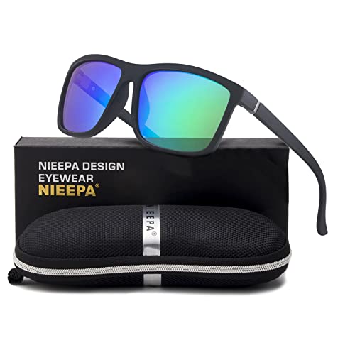 A04 Matte Black Frame/Green Mirror Lens