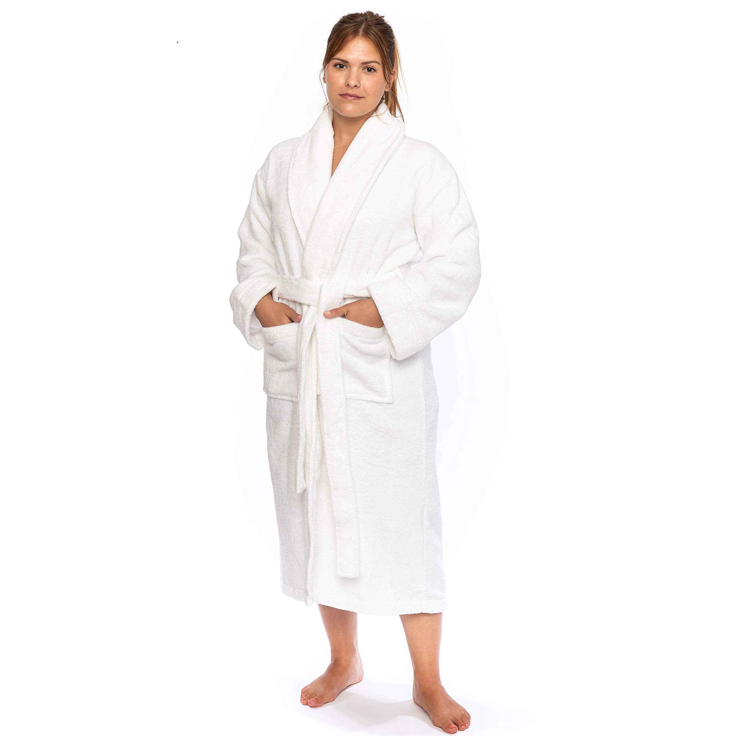 Premium Unisex Turkish Cotton Waffle Weave Bathrobe - 100% Organic Luxury Spa Robe for Beach, Pool & Home Relaxation | Soft Absorbent Quick-Dry Towel Robe