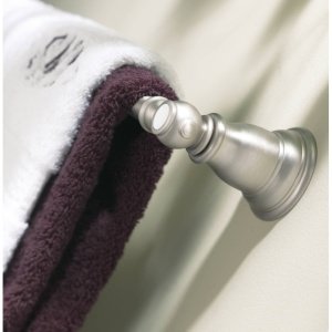 Moen YB5408WR Kingsley Double Post Pivoting Toilet Paper Holder - Wrought Iron Bathroom Accessory for Modern & Traditional Homes
