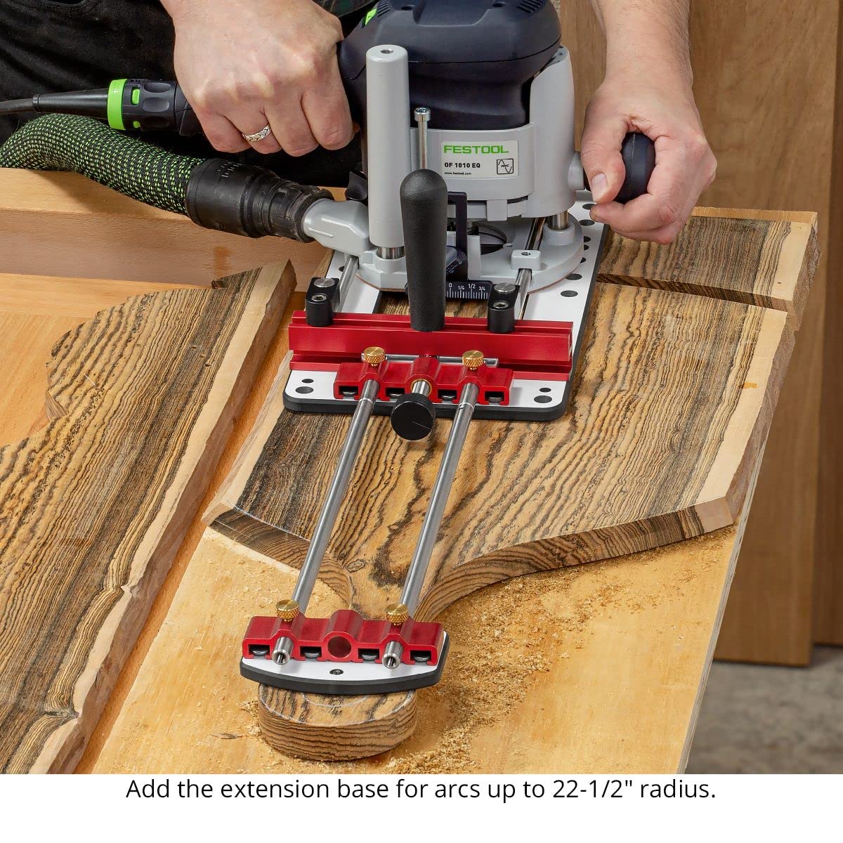 Woodpeckers Multi-Function Router Base with 3/8 Inch Guide Rods - Precision Router Accessory for Woodworking & DIY Projects | Perfect for Cabinet Making, Edge Trimming & Template Routing