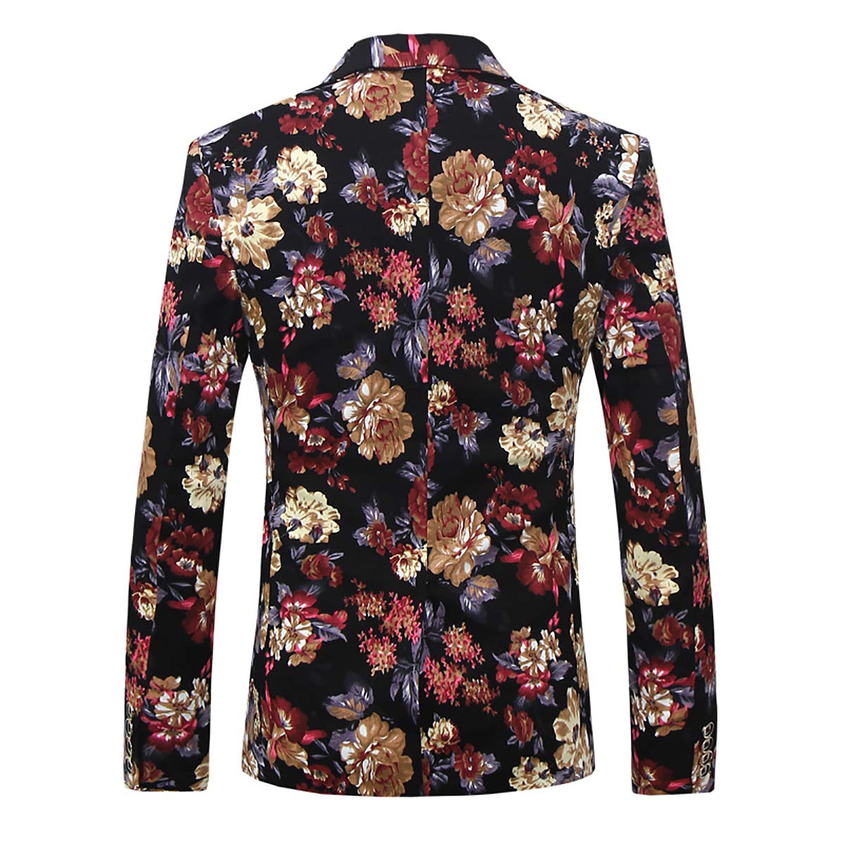 Cloudstyle Men's 2-Piece Slim Fit Tweed Suit with Notched Lapel & Floral Pattern - Formal & Business Attire for Weddings, Office & Special Occasions