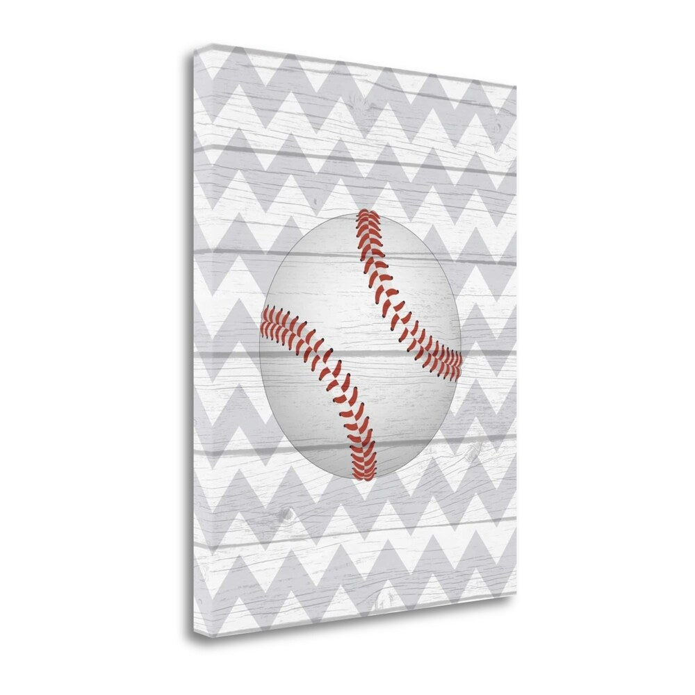 Baseball by Tamara Robinson - Premium Giclee Art Print on Gallery Wrapped Canvas, Ready to Hang Wall Decor - Perfect for Sports Memorabilia, Man Cave, or Baseball Fan Gifts