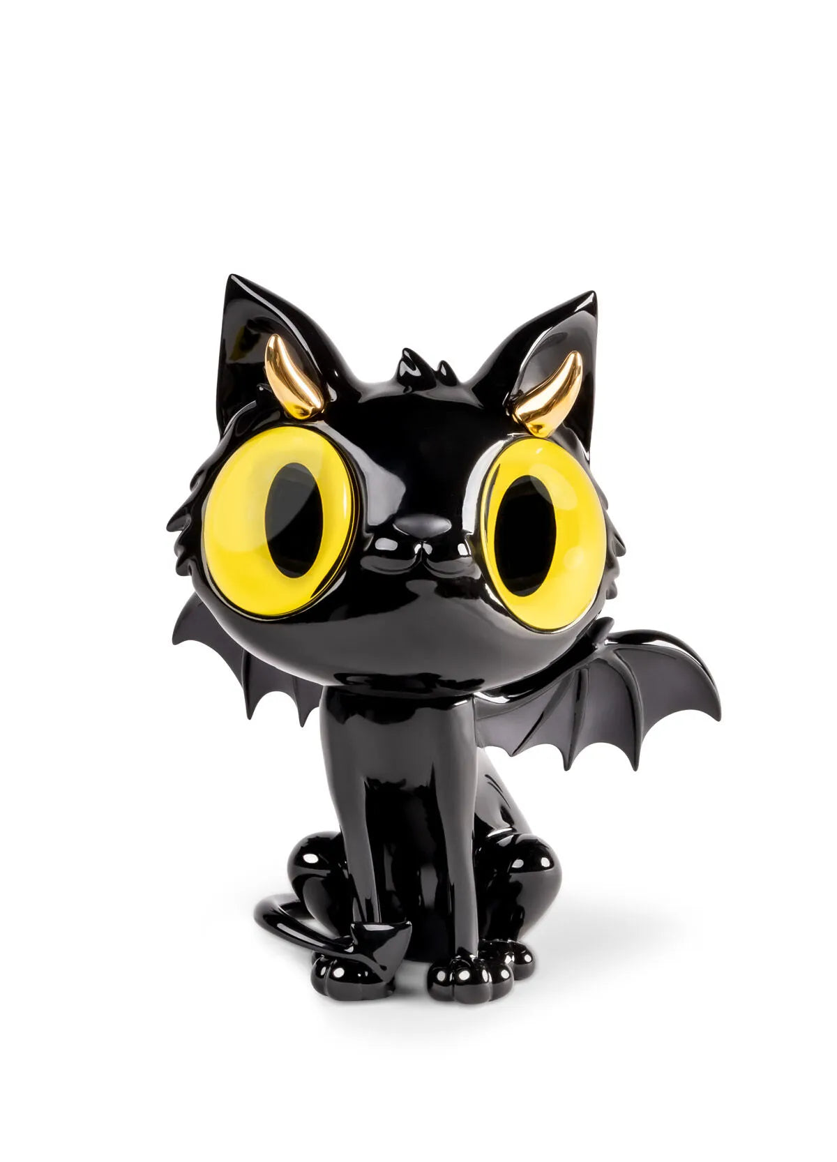 Little Devil Cat Sculpture by Javier Calleja - Cute Cartoon Art Figurine for Home Decor, Office Display & Anime Collector's Item