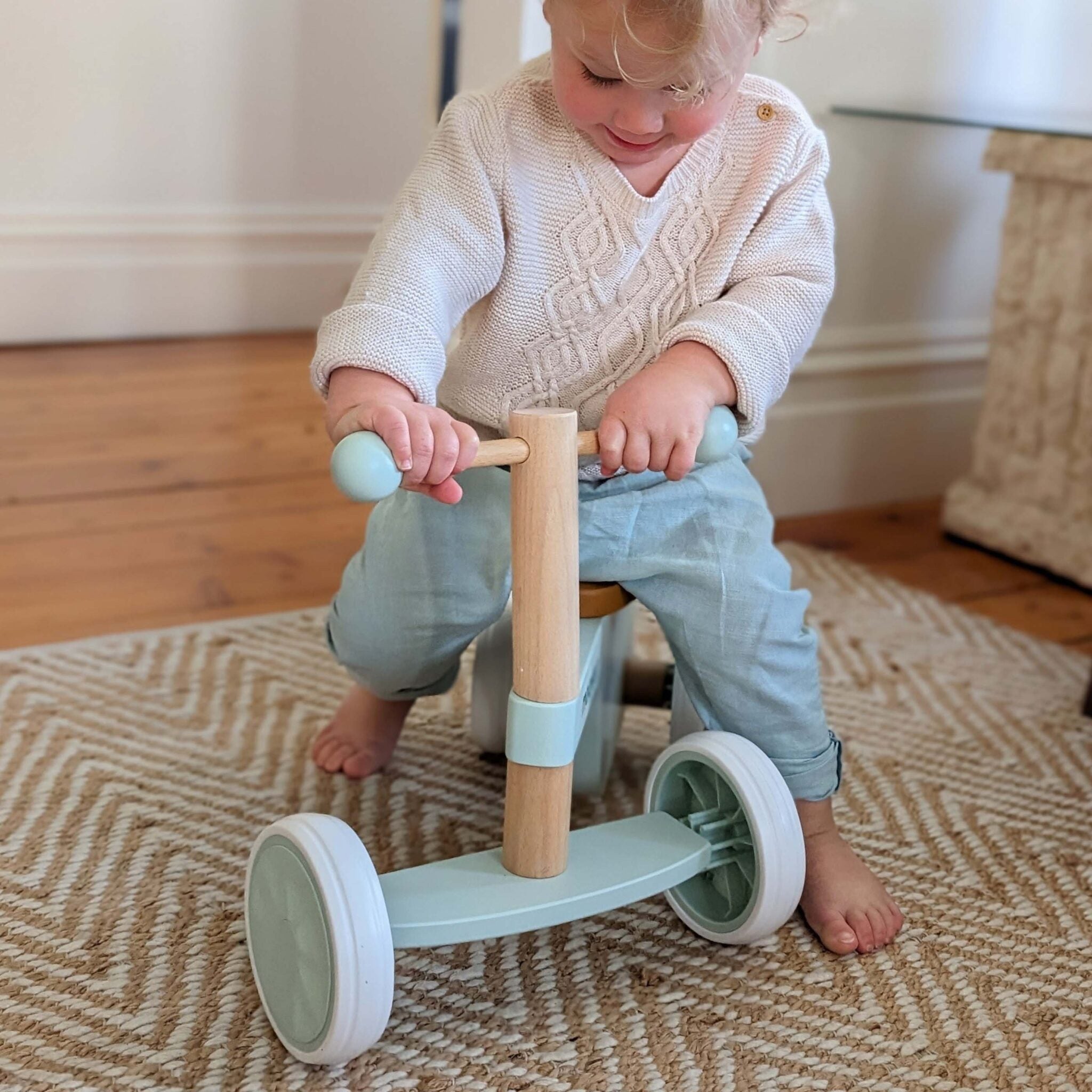 MOOVER Kids Ride On Bike - Green Toddler Push Bike for Boys & Girls Ages 1-3 | First Balance Bike for Early Learning & Outdoor Play