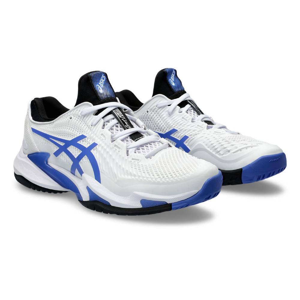 ASICS Court FF 3 Men's Tennis Shoes - White/Sapphire Blue | High-Performance Indoor & Outdoor Court Shoes for Tennis Players | Perfect for Competitive Matches & Training Sessions