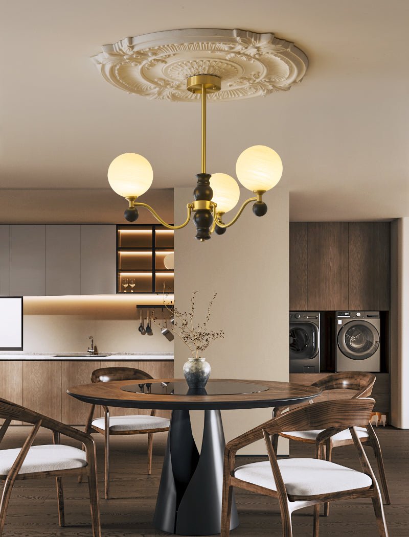 Aether Sphere Chandelier - Modern Crystal Ceiling Light Fixture for Dining Room, Living Room & Bedroom | Elegant Lighting Decor for Home & Office