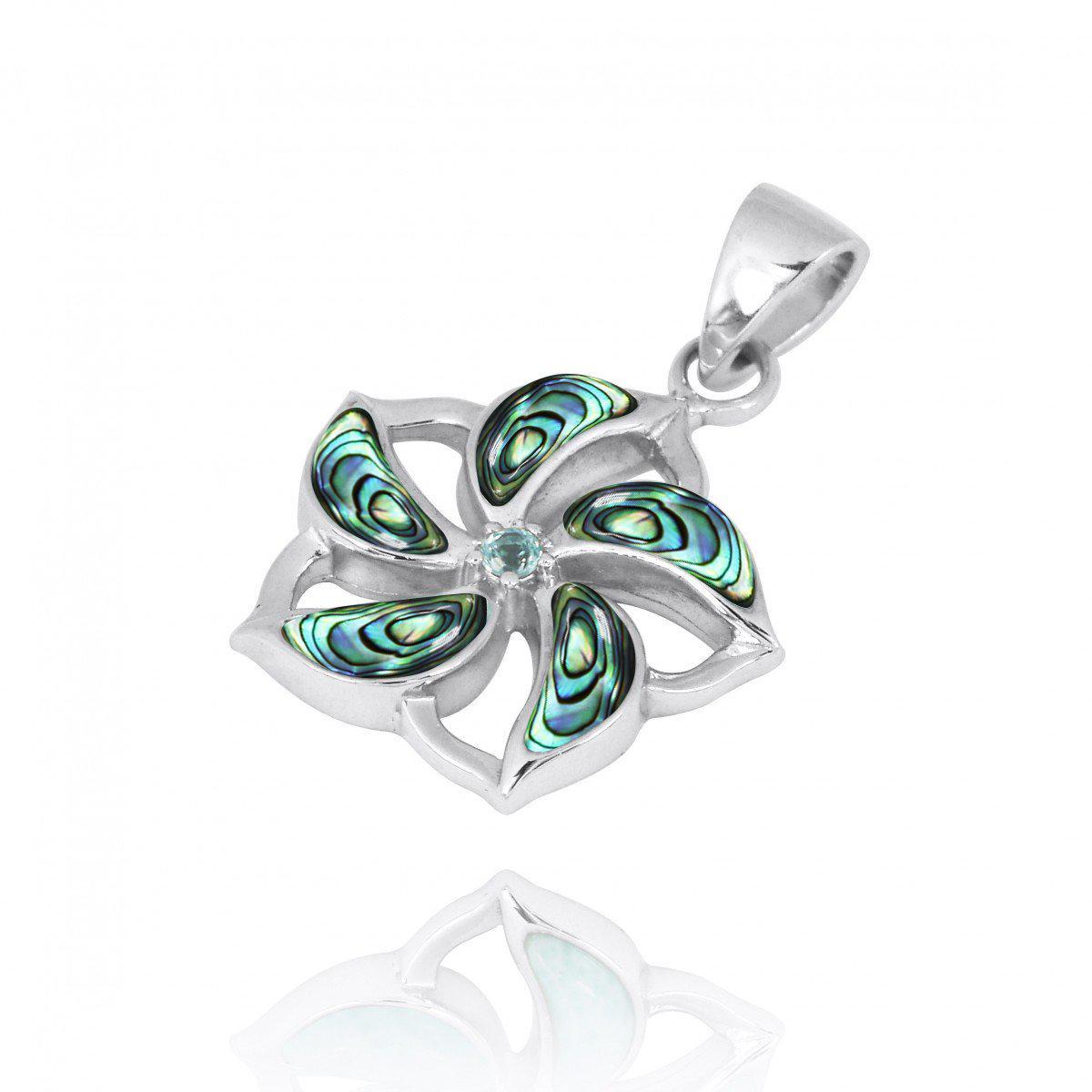 Exquisite Hibiscus Flower Pendant Necklace with Natural Abalone Shell - Perfect for Beach Weddings, Boho Fashion & Summer Jewelry Gifts