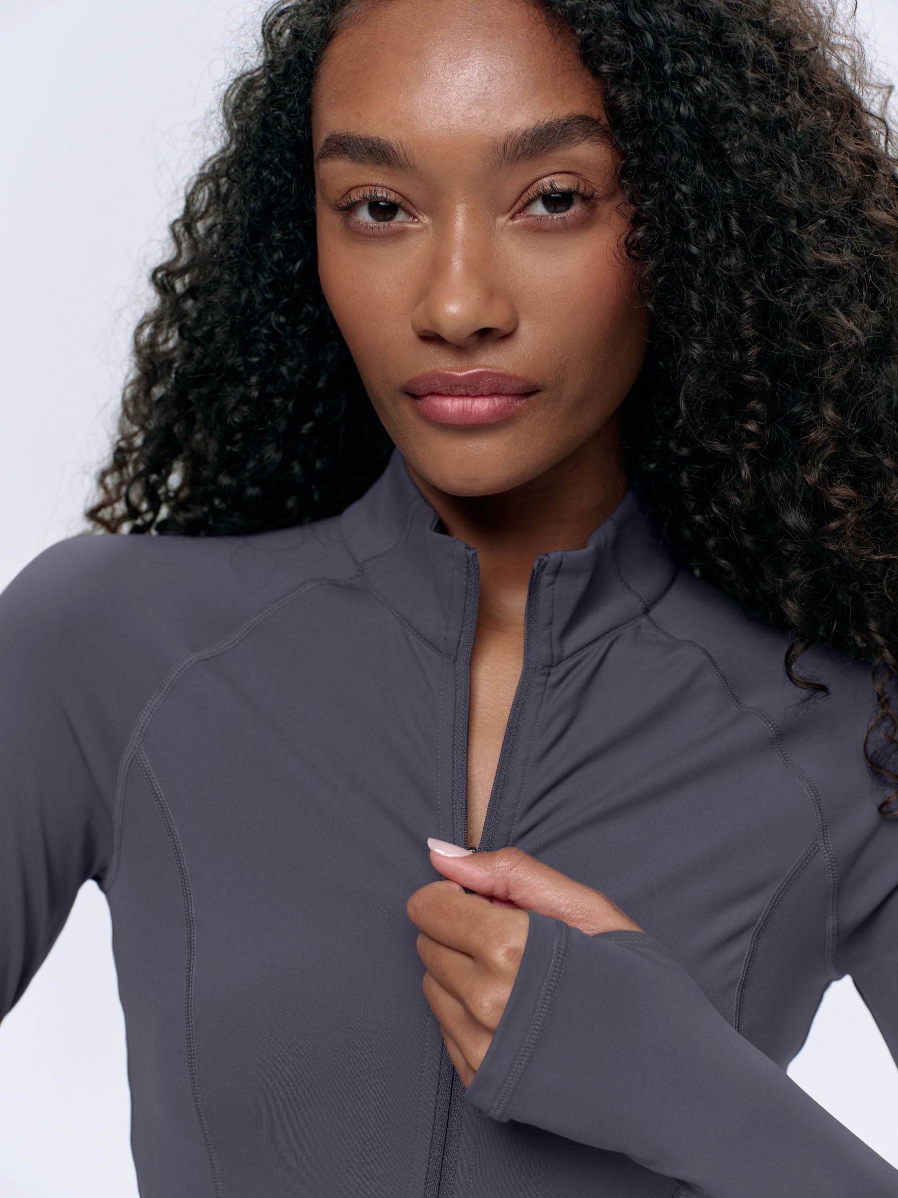 Ultimate Long Sleeve Zip Up Top for Women - Dark Grey | Comfortable & Stylish Pullover for Outdoor Activities, Workouts & Casual Wear