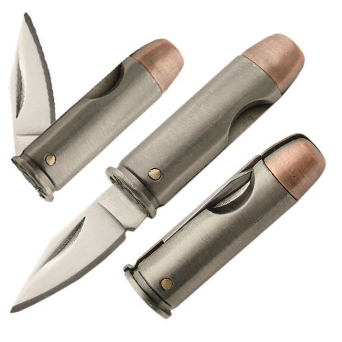 .44 Magnum Bullet Knife - Tactical Survival Knife with Sheath, Stainless Steel Blade for Hunting, Camping & Outdoor Adventures