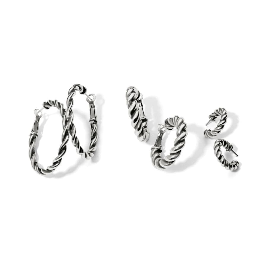 Interlok Twist Medium Leverback Hoop Earrings for Women - Gold Plated Stainless Steel Dangle Earrings - Perfect for Everyday Wear, Date Night & Special Occasions