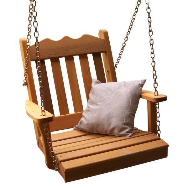 Premium A&L Cedar Royal English Porch Swing - Outdoor Garden Patio Relaxation Swing Chair for Backyard, Deck, and Porch