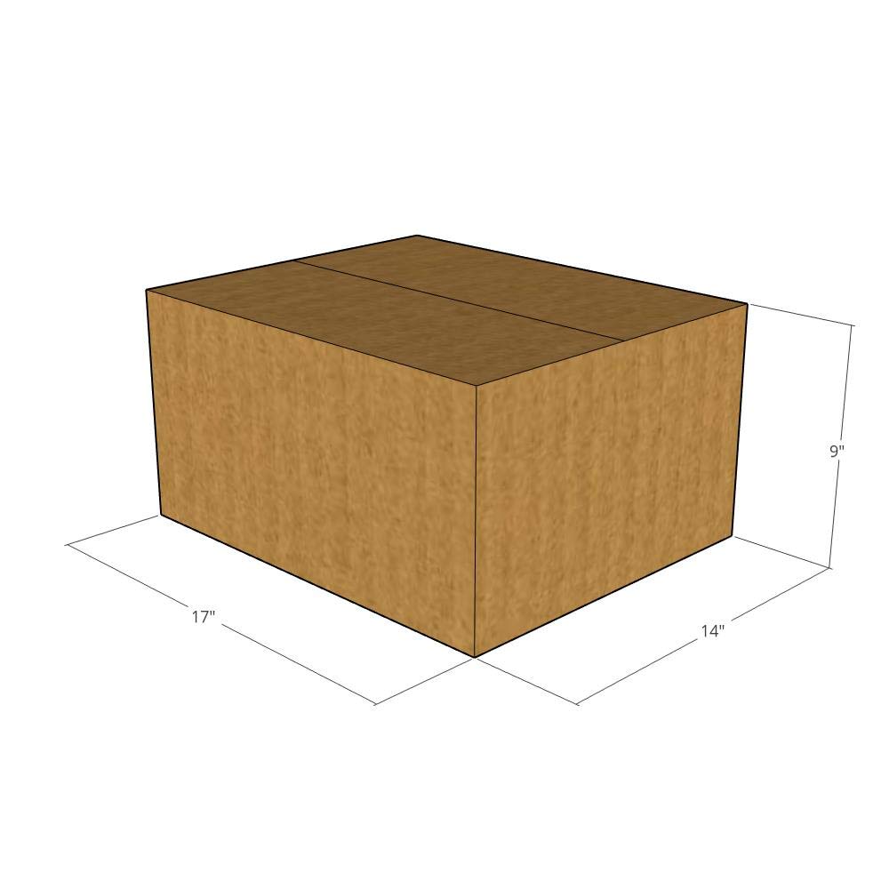200 New Corrugated Shipping Boxes 17x14x9 Inches - 32 ECT Strength - Perfect for Moving, Storage & Ecommerce Packaging (LxWxH)