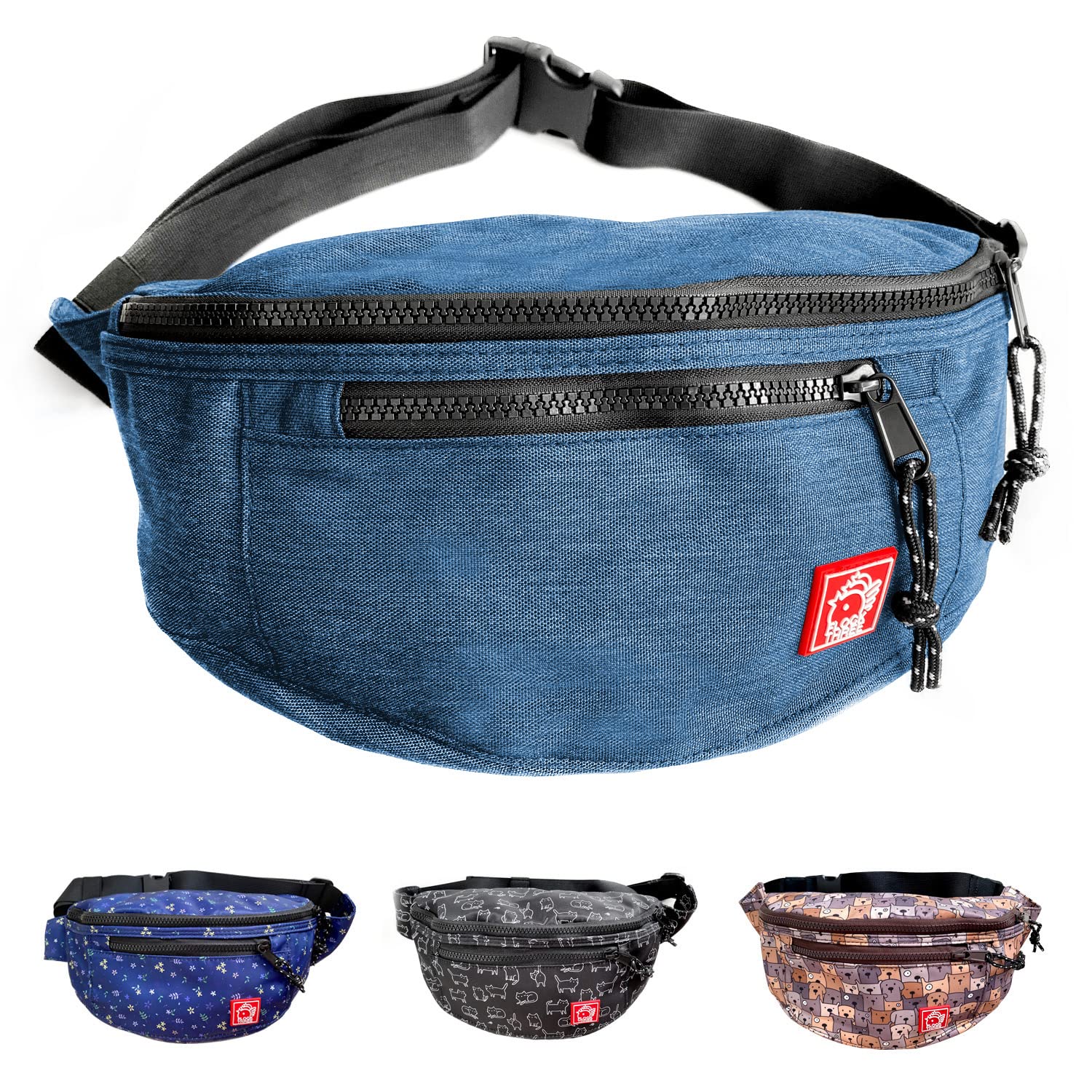 FLOCK THREE Crossbody Sling Bag for Men & Women - Stylish Denim Shoulder Bag with Adjustable Strap - Perfect for Travel, Gym, Work & Everyday Use