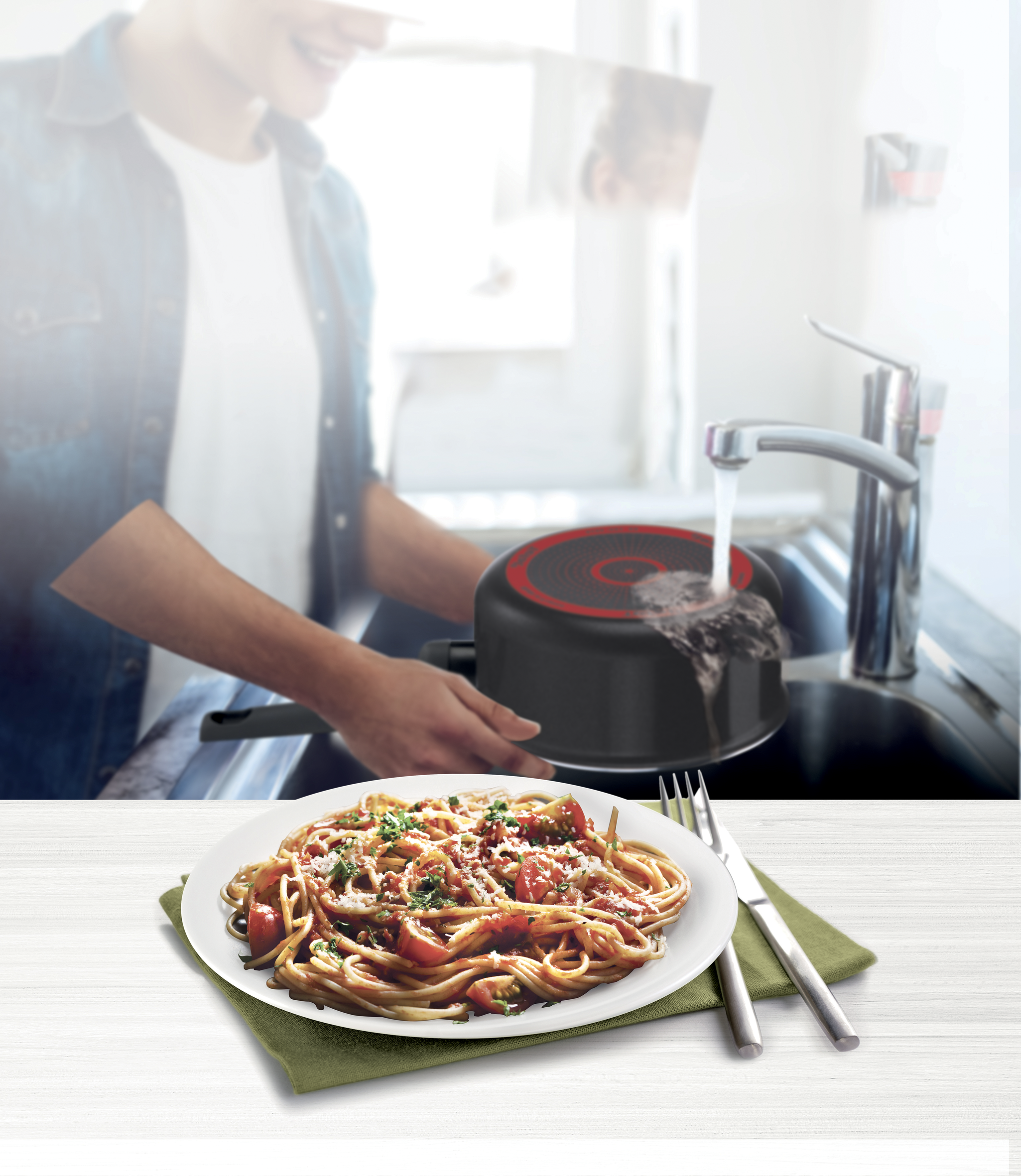 Tefal Simply Clean Non Stick Saucepan 20cm/2.8L - Premium Induction Compatible Cooking Pot for Sauteing, Boiling & Simmering - Perfect for Home Kitchen, Camping & RV Cooking