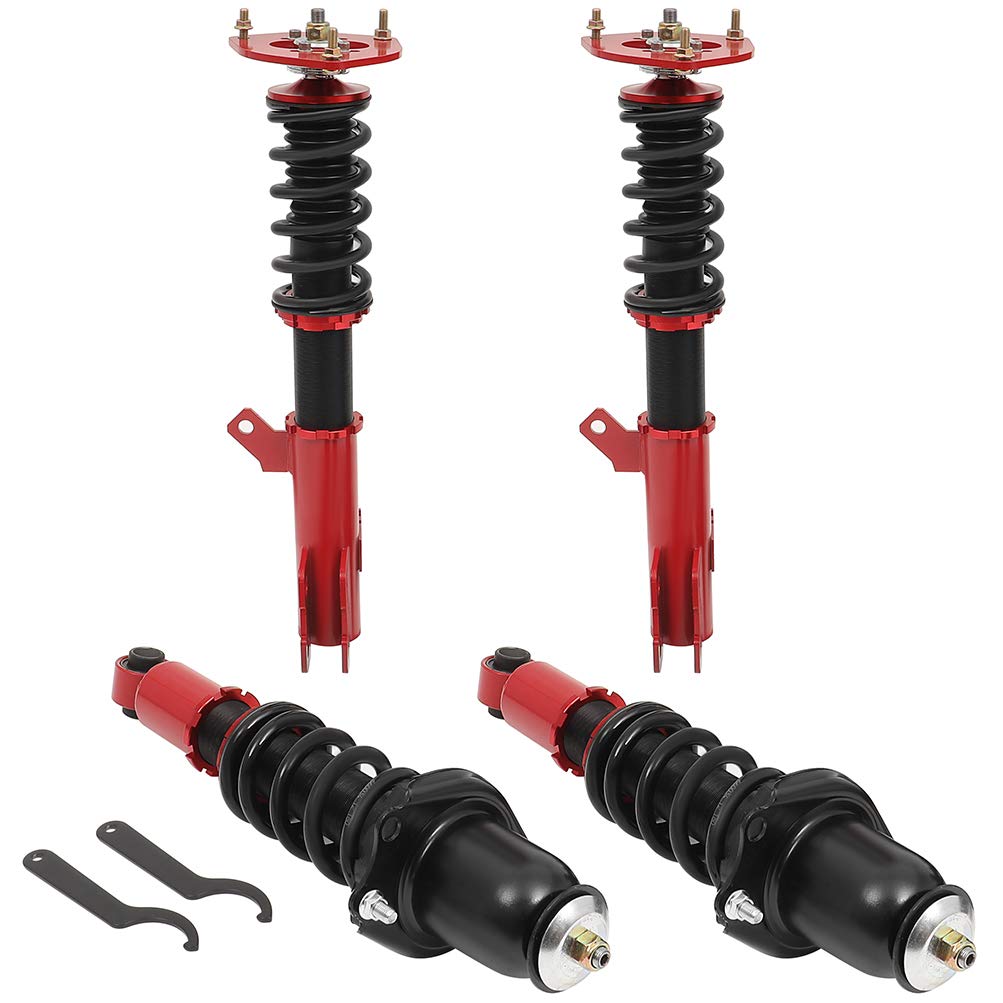 High-Performance Complete Coilovers Struts & Shocks Replacement Kit for 2003-2008 Toyota Corolla & Matrix - Red | Enhanced Ride Comfort & Handling | Perfect for Daily Driving & Performance Upgrades