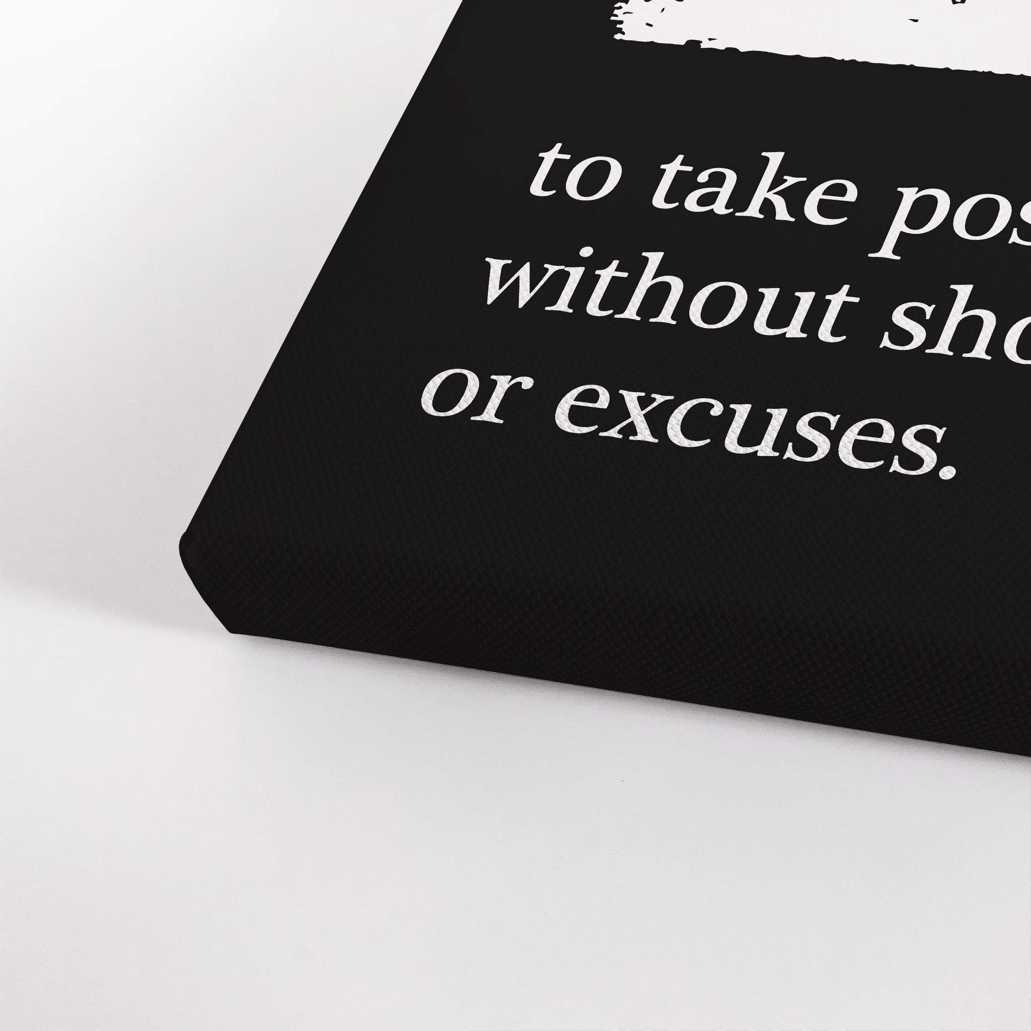 Conquer Definition Motivational Canvas Wall Art - Black & White Dictionary Print Inspirational Office Decor - Entrepreneur Quote Artwork (24x36 Inch) Ready to Hang - Perfect for Home Office, Study Room & Gift Giving