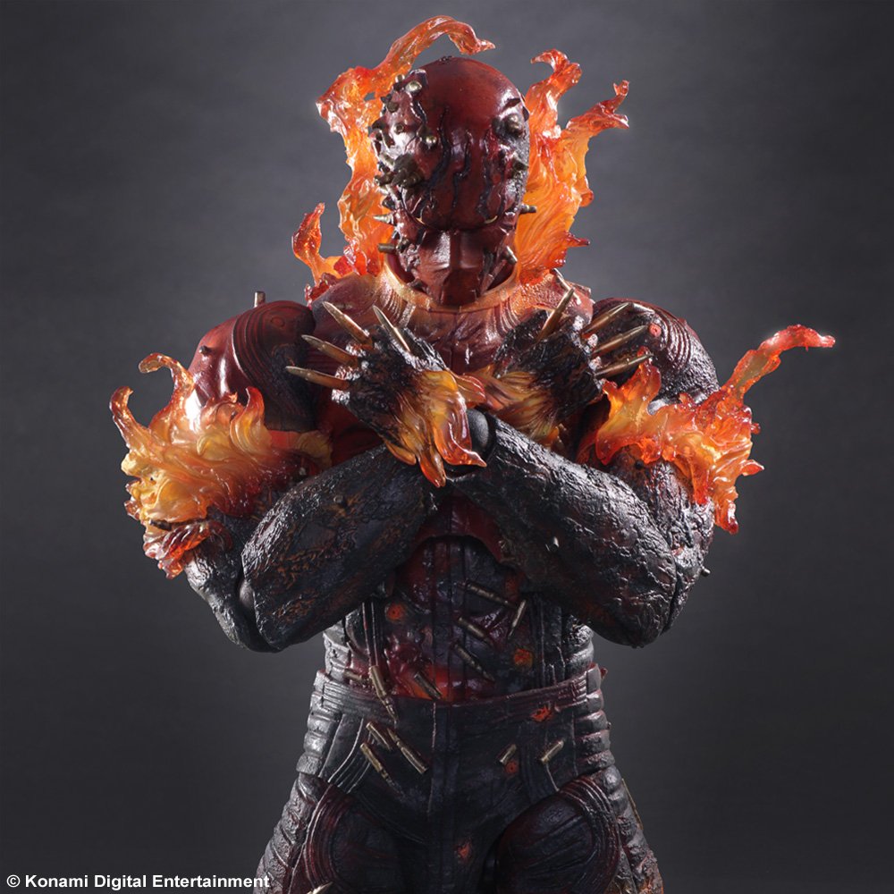 Metal Gear Solid V: The Phantom Pain - The Man on Fire Play Arts Kai Action Figure - Highly Detailed Collectible for Gamers & Anime Fans - Perfect for Display, Cosplay & Gift Giving