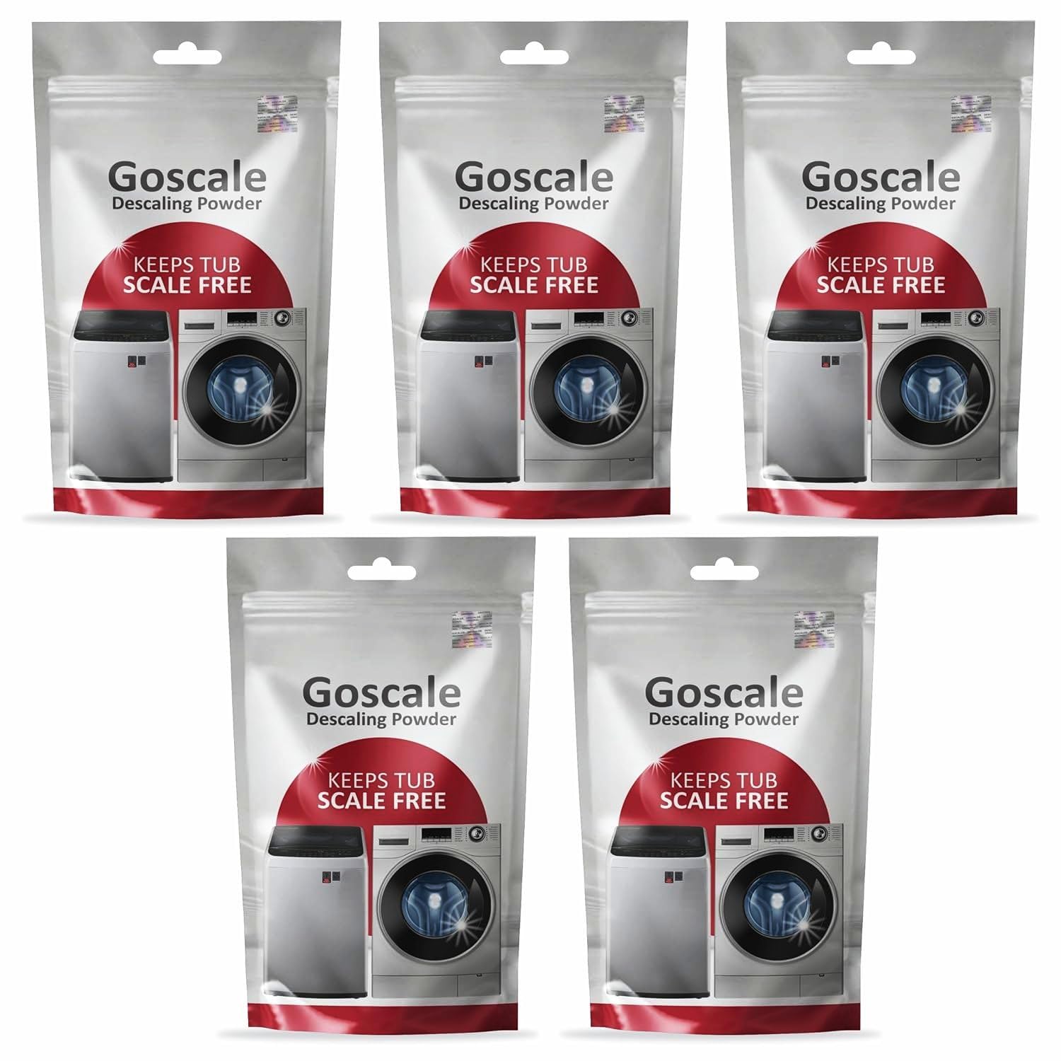 LG Washing Machine Descaler Powder - Compatible with Front Load & Top Load LG Washers, 100g Drum Cleaner (Pack of 5) | Removes Limescale & Odors for Fresh Laundry | Perfect for Regular Washer Maintenance & Deep Cleaning
