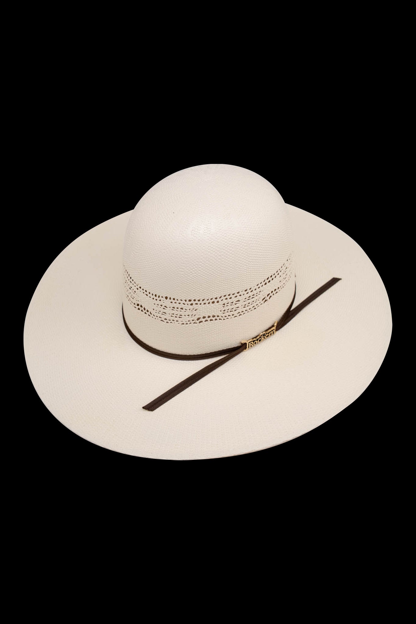 Rock'em 10X James Open Crown Straw Hat - Premium Cowboy Hat for Men & Women - Western Style Sun Protection - Perfect for Rodeo, Outdoor Adventures & Summer Fashion