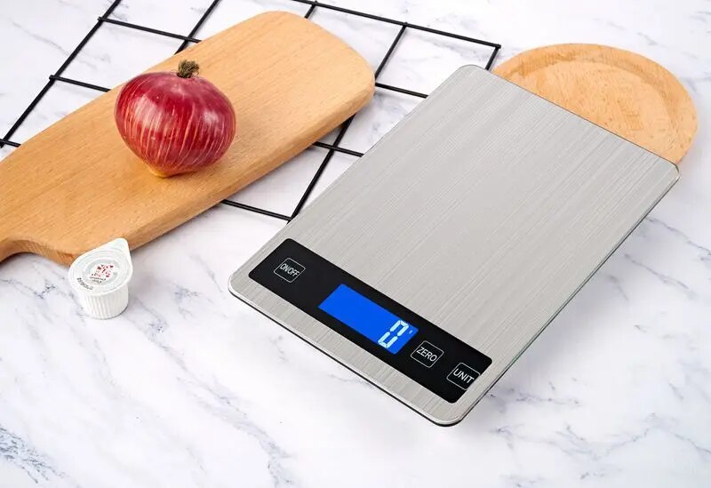 ANYCO Anygleam Digital Kitchen Food Scale - 10kg/22lb Capacity, Stainless Steel, Precise Weight Measurement for Cooking & Baking (Black) | Perfect for Home, Restaurant & Meal Prep