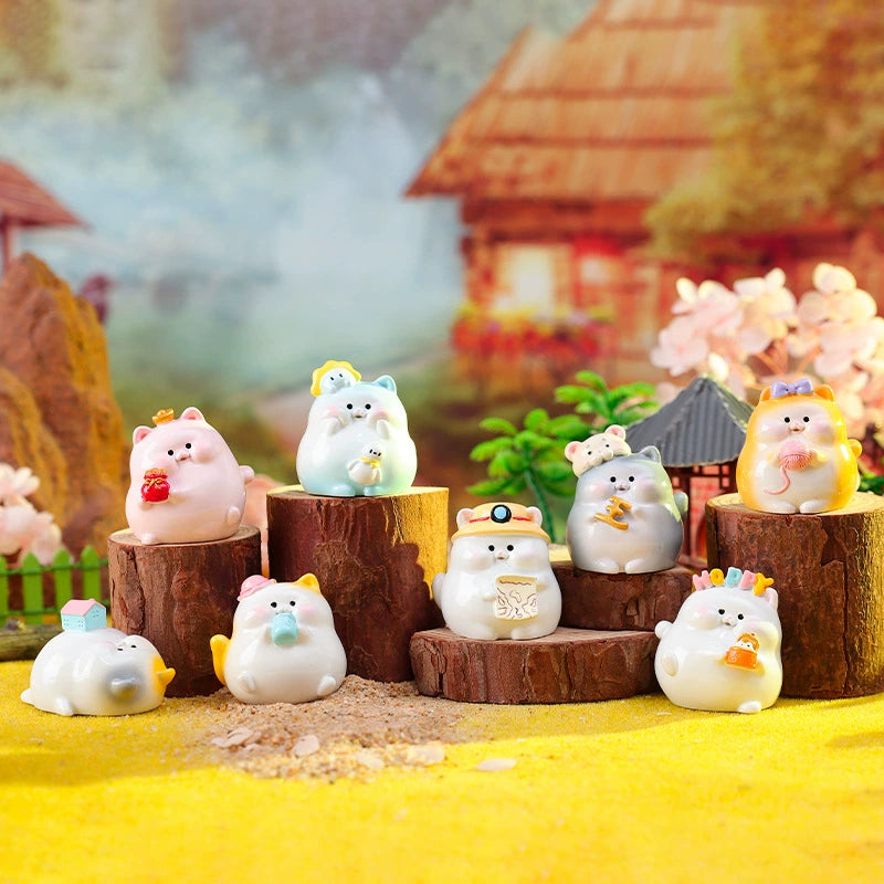 Cat Qian Sui Bean Series Blind Box - Cute Collectible Cat Figures for Cat Lovers | Perfect for Gifts, Display & Surprise Unboxing Fun