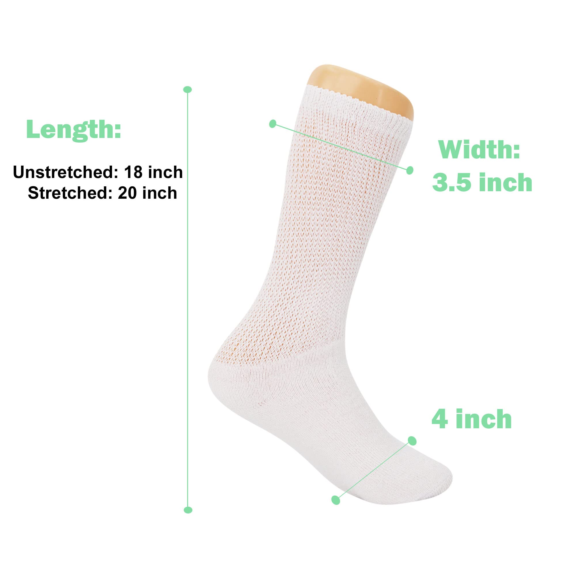 Premium Diabetic Socks for Men - Seamless Non-Binding Crew Socks with Loose Fit | American Made Comfort Socks for Diabetes, Swollen Feet & All-Day Wear | Ideal for Work, Travel & Daily Activities
