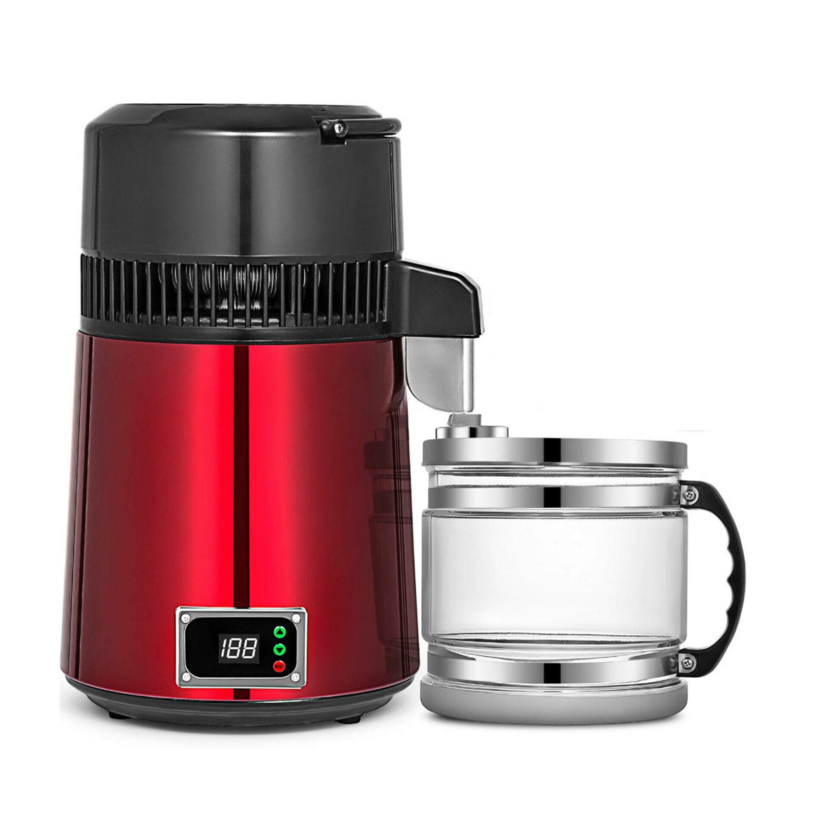 HLIGHT 4L 750W Stainless Steel Water Distiller Machine with Digital Display - Pure Water for Home, Dental, Medical & Laboratory Use | BPA-Free Water Purification System for Drinking, Cooking & Baby Formula