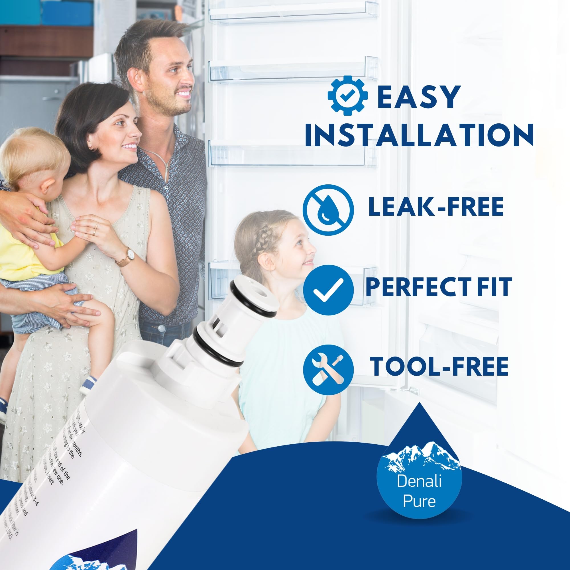 Whirlpool ID5HHEXWS03 Refrigerator Water Filter Replacement - Compatible with Whirlpool 4396508 & 4396510 - Pure Drinking Water for Home, Office, and RV Use