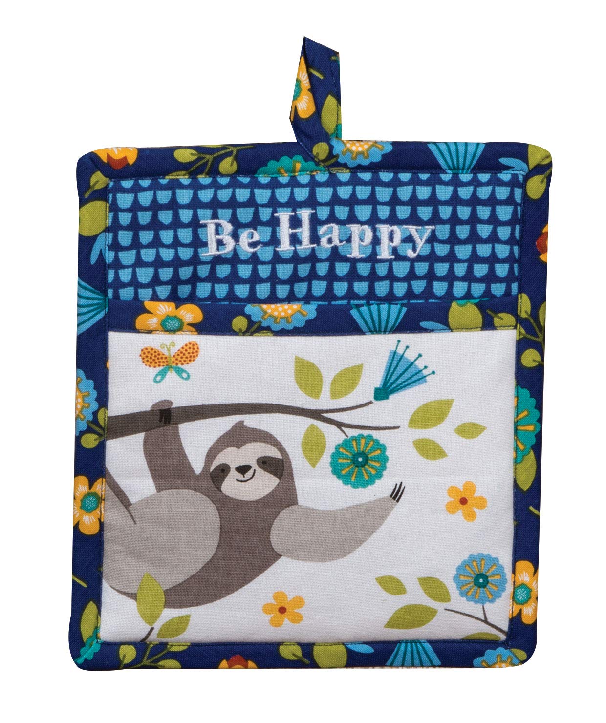 Kay Dee Designs Slow Sloth Pocket MITT Pot Holder - 8 x 9 Inches Heat Resistant Oven Mitt with Pouch - Perfect for Baking, Cooking & Kitchen Safety (Various Colors)
