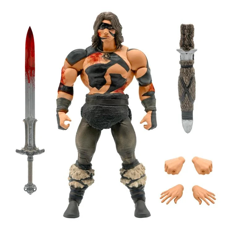 Conan The Barbarian ULTIMATES! Action Figure - Conan (War Paint Version) | Collectible Toy for Fans & Display | Perfect for Comic Book Collections, Movie Memorabilia, and Fantasy Decor