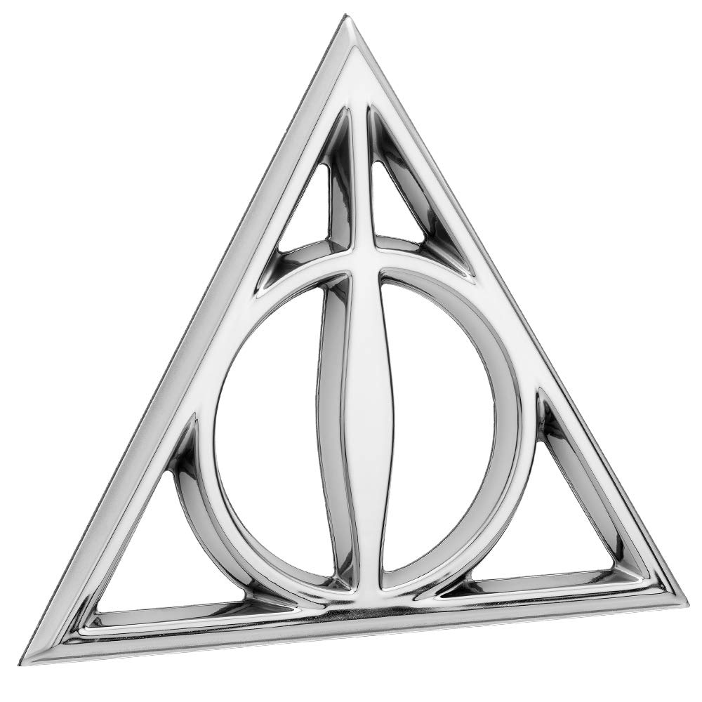 3D Harry Potter Deathly Hallows Car Badge - Chrome Emblem for Fans