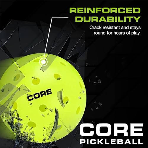 Premium Outdoor Pickleball Balls - Set of 4-50 | Durable Seamless Polypropylene Design with 40 Holes | USA Pickleball Approved for Professionals & All Skill Levels | Perfect for Tournaments, Backyard Games & Outdoor Sports Training