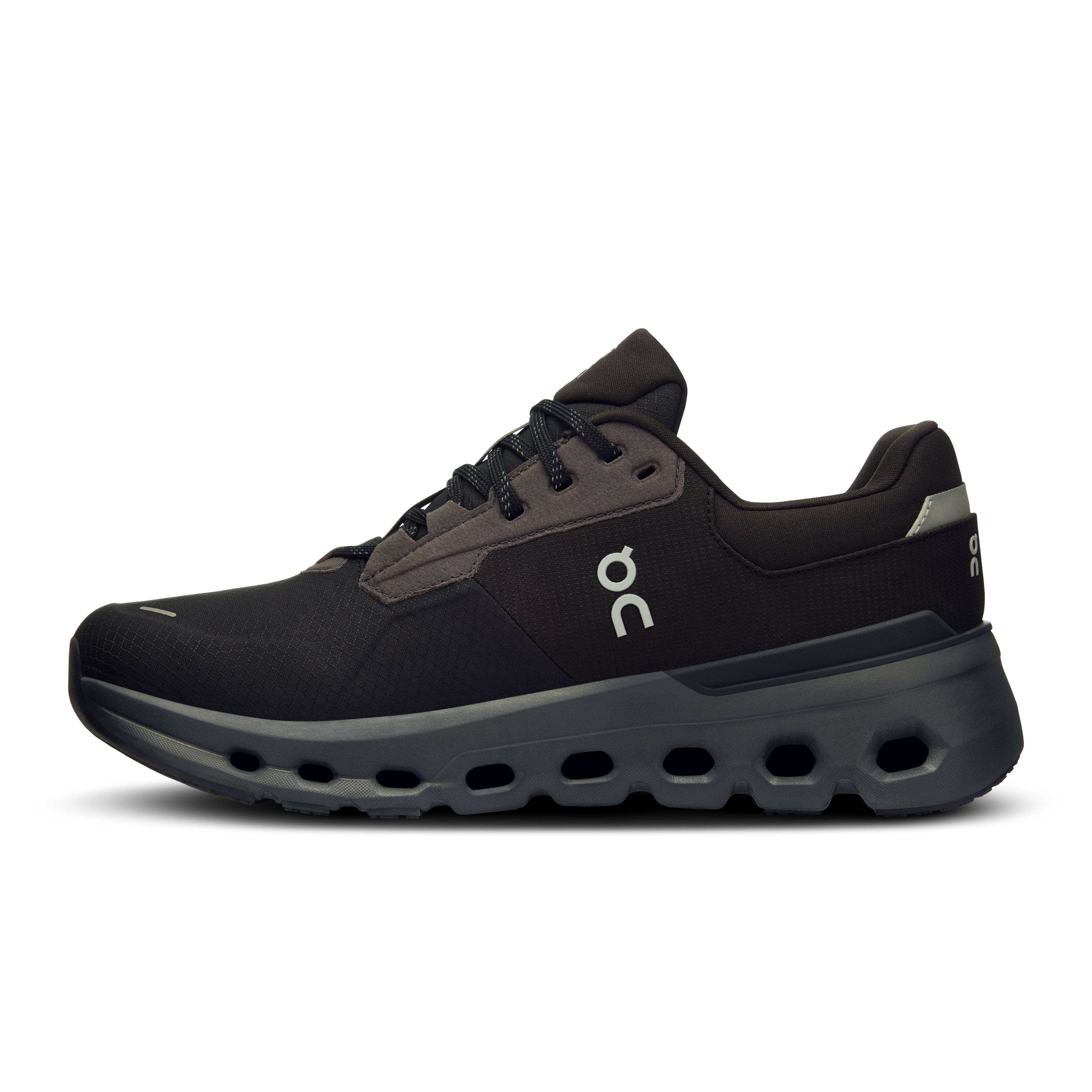 On Running Women's Cloudrunner 2 Waterproof Running Shoes - Magnet/Black | Lightweight Trail Sneakers for Jogging, Hiking & Outdoor Activities